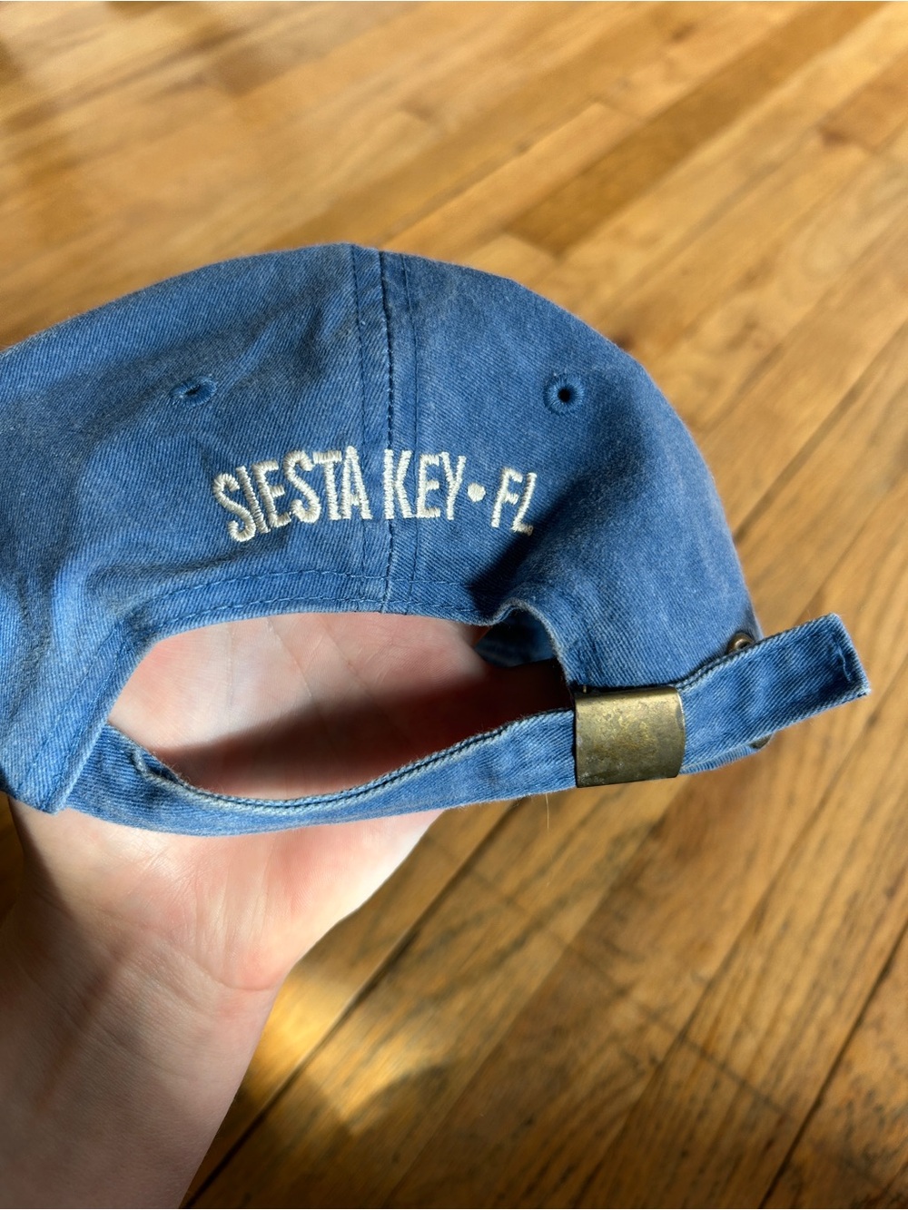 Blue Baseball Cap with 'Just Another Day In Paradise' Embroidery - Picture 2 of 2
